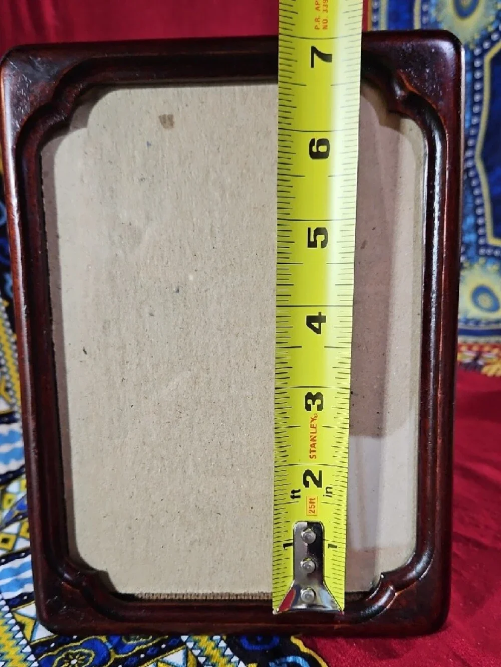 Lovely Mid-Century Modern Solid Wood Frame with Scalloped Inner Border